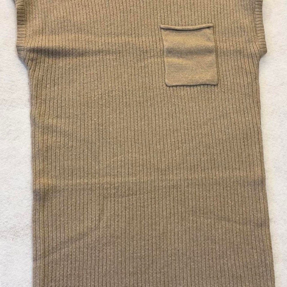 Zenana (NEW out of the package) Tan Ribbed Knit Dress